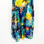 One Teaspoon Womens Boho Beachy Tropical Hawaiian Sleeveless Dress Size M Blue Photo 4