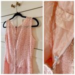 Vintage 1960s Powder Pink Floral Lace Sleeveless Sheath Midi Dress, sz. S Photo 5