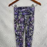 Lululemon Fast & Free 7/8 Tight II Nulux 25 Vivid Vision Black Legging Size 2 Photo 9