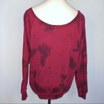 PINK - Victoria's Secret PINK VICTORIA’S SECRET Red Tie Dye Boatneck Graphic Sweatshirt XS Photo 7