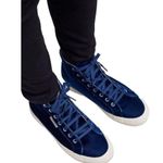Superga Womens Blue velvet high top sneakers size 6.5 Photo 9