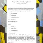 Free People FP Movement Folk Art Floral Keep Rolling Printed Long Sleeve Size XS Photo 9