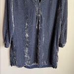 Anthropologie NEW Melody Velvet Tunic Dress Slate Blue Small Photo 5