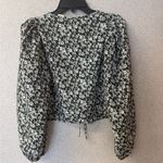 Levi's Levi’s Womens Size Small Embry Tie Front Long & Puffy Sleeves Crop Floral Top Photo 3