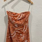 Forever 21 Orange and White Hawaiian Print Mini Strapless Dress  Photo 1