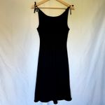 Ann Taylor LOFT black midi dress sleeveless tie straps women's size 4 elegant Photo 5
