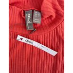 ASOS DESIGN Tall High Neck Ribbed Tie Waist Midi Tank Dress Orange NWT 6 Photo 6