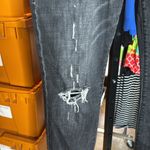 CAbi  Distressed Black Slim Boyfriend Jeans Size 8 Style 3749 Photo 9