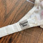 Christian Dior vintage pink floral and white lace bra, 36B Photo 7