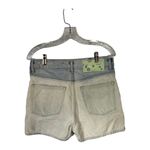 Off-White High Waist Two-Tone Wash Denim Blue Jean Shorts Size 27 New Photo 3