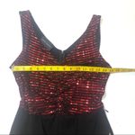 Donna Morgan  red sequin Top Jumpsuit sleeveless Size 4 Photo 3