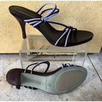 Donald Pliner Mesh Elastic Leather Shoe Expresso Lavender Strappy NWT $225 New Brown Size 9 Photo 4