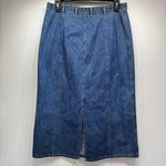 Eddie Bauer Vintage Y2K Denim Long Jeans Skirt Basic Casual Minimalist Size 16 Photo 1