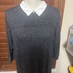 Fervour Grey knit dress white collar Pixie Twee Academia knee length 2X Gray Photo 1