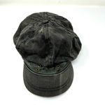 Black denim page boy cap, unisex, one size Photo 3