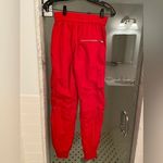 Danielle Guizio‎ red nylon sweatpants RARE Photo 2
