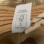 Time and Tru Straw Brim Hat One Size Vacation Resortwear Holiday Coconut Girl Brown Photo 8