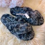 Victoria's Secret Victoria’s Secret Criss Cross Grey Animal Print Slipper Photo 0