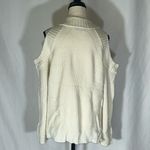 Milly • Cream White Cold Shoulder Sweater Size S Cashmere Warm Soft Photo 2