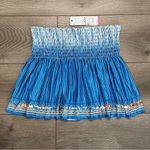 Lucky In Love 14" Paradise Smocked High Waist Blue Print Tennis Skirt Size Small Photo 2