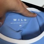 NWOT Wilo Piped Short Ribbed Romper Blue Size M Photo 2