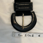 Liz Claiborne Liz Clairborne Black Leather Suede Belt size small EUC Photo 4