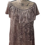 Pants Store Off The Shoulder Velvet Ruffle Dress M Brown Size 8 Photo 0