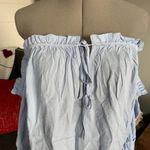 Off the Shoulder Top Blue Size M Photo 8