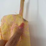 Lulus Meet For Tea Yellow Jacquard Bustier Midi Dress With Pockets Size XS Photo 2