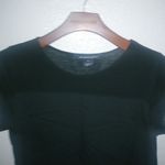 French Connection  M Silky Black Shadow Capped Sleeve Top Funeral Photo 6