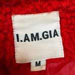 I am gia I. Am. Gia Pixie Oversized Teddy Coat Red size Medium Revolve $110 Photo 5