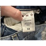 AMO Sophie High Rise Crop Jeans Runaway Destroy Wash Distressed 24 Blue Photo 6