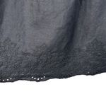 Chico's Chico’s SZ 2.5 (14) Linen Maxi Skirt Embroidered Eyelet Hem Smocked Waist Black Photo 2