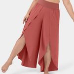 Halara Red High Waisted Palazzo Slit Wide Leg Breezy Pants Sz XL Photo 3