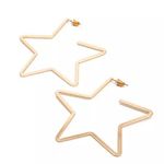 Star Hoop Earrings Gold Photo 0