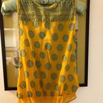 Free People Intimately Soul Of The Sun Bodysuit M Yellow Green Tassels Boho Chic Photo 13