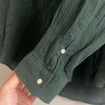 ZARA ✨ Emerald Green Gauze Button Down Linen/Cotton Sz XXL Shirt✨ Photo 3