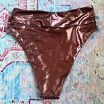 Aerie High Waisted Metallic Brown Bikini Bottoms Photo 1