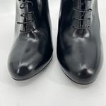Gucci  Black Leather Curved Kim Lace Up Ankle Boots 39.5 Photo 7