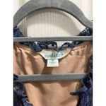 Sundance  Sweep Of Lace Dress Blue Lined Small Short Sleeve Boho Modest Photo 2