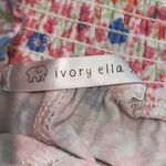 Ivory Ella  Multicolor Smocked Floral Shorts Size X-Large Photo 2