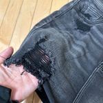 American Eagle  Super Stretch X Black Denim Distressed Jean Jeans Skirt Size 2 Photo 3