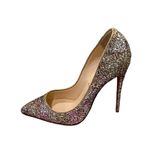Christian Louboutin  Glitter So Kate 120 Pumps 36 Rosette Gold, New 38.5 Photo 7