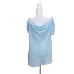 MIKEN Light Baby Blue See Through Lace Swimsuit Cover Up Medium Photo 2