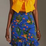 Farm Rio x Anthropologie Ruched Mini Skirt Blue XXS Photo 0