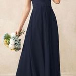 David's Bridal AW Dorian Bridesmaid Prom Formal Occasion Wedding Guest Dress, Dark Navy, 10 Photo 0