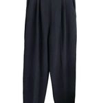 St. John Evening Santana Knit Pleated Pants Size 10 Black Pullon Wool Blend Photo 0