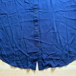 Jolt Plaid Cap Sleeve Contrast Button Back Top in Red/White/Navy/Gray - Medium Photo 10