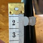 Natural Jade Sterling Silver Ring Trilogy Ring Size 6 Photo 6