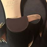 J.Crew  Suede Large crystal buckle Stella Heels size 10 black Photo 5